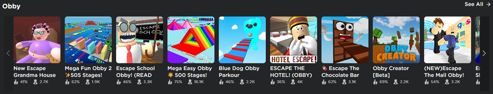 Category Popular Types Of Games Roblox Wikia Fandom - obstacle course creator roblox