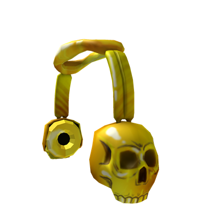 Catalog Promo Sainsburys Gold Skull Headphones Roblox Wikia Fandom - roblox card sainsburys