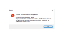 Error Roblox Wiki Fandom - how to fix an unexpected error has occurred roblox