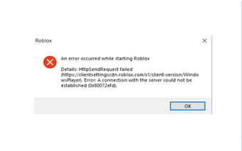 Error Roblox Wikia Fandom - an unexpected error roblox