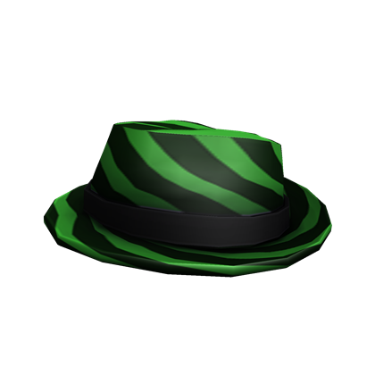 Black And Green Striped Fedora Roblox Wiki Fandom - green bucket hat roblox