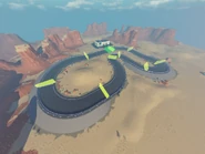 Ditto, but while the place is not running, highlighting the car spawn, the wait room, and the checkpoints.