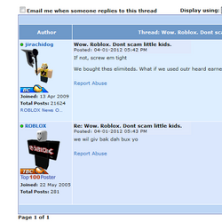 Incidente de 1º de abril de 2012, Roblox Wiki