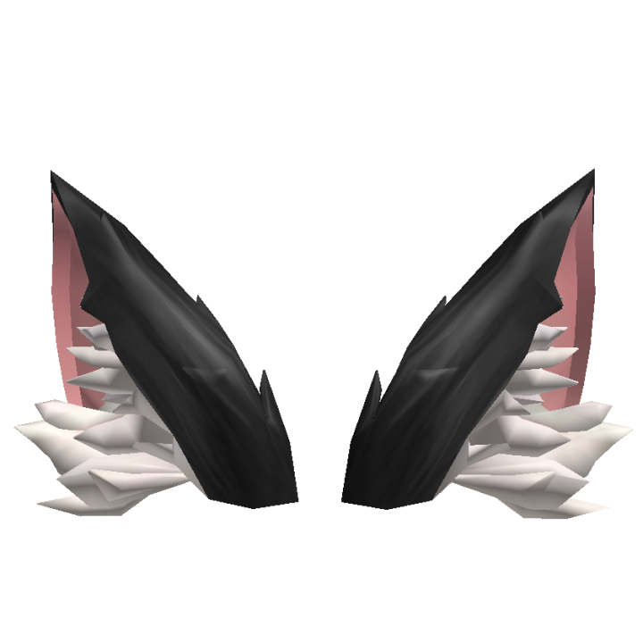 Black Pointy Fluffy Ears Roblox Wiki Fandom - wolf ears roblox