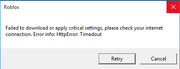 Timeout error