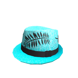 Cyan Tropical Fedora