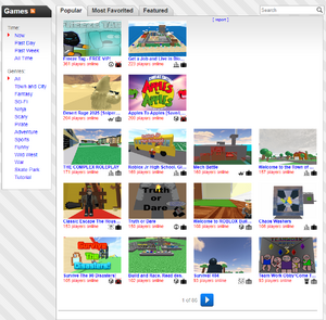 Discover Page Roblox Wiki Fandom - roblox games page 2016