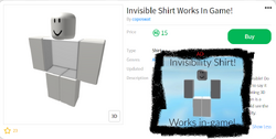 Scam Gallery Roblox Wiki Fandom - invisible roblox shirt