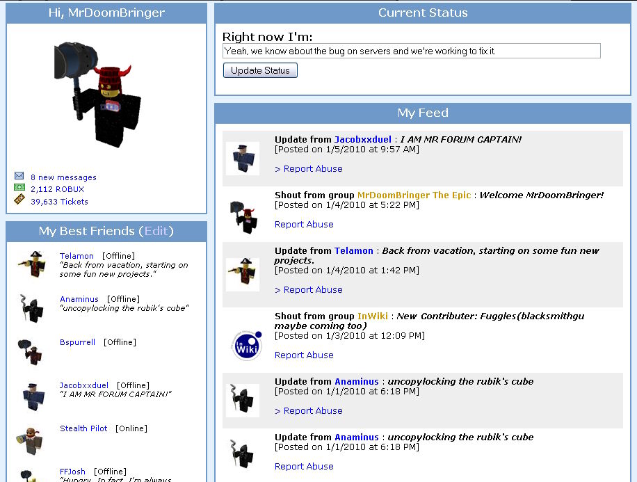 My Roblox Home Roblox Wiki Fandom - how to find previously played servers on roblox