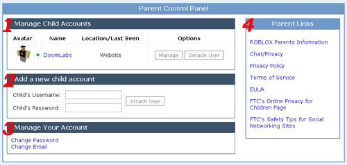 Account settings, Roblox Wiki