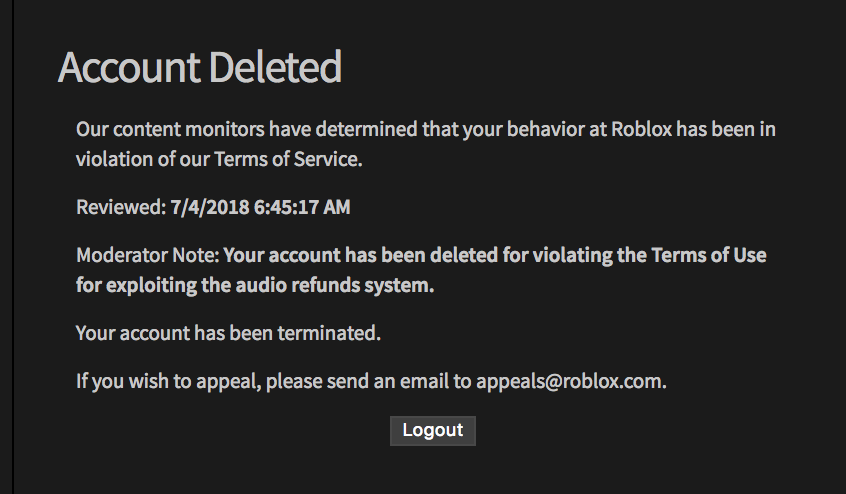 Ban Roblox Wiki Fandom - roblox ban script exploit