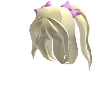 Catalog Adorable Blonde Bow Pigtails Roblox Wikia Fandom - pigtails roblox