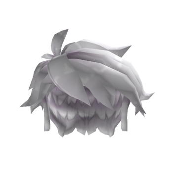 White Anime Hair Roblox Wikia Fandom - Anime Boy Hair Roblox Png,Black And  White Anime Png - free transparent png images 