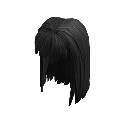 Hime Black Long Straight Hair w/ Bangs - Roblox