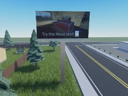The billboard instructing the player about the Move tool.