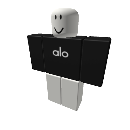 Black T-Shirt (for Alo Renown Crewneck Pullover) - Roblox