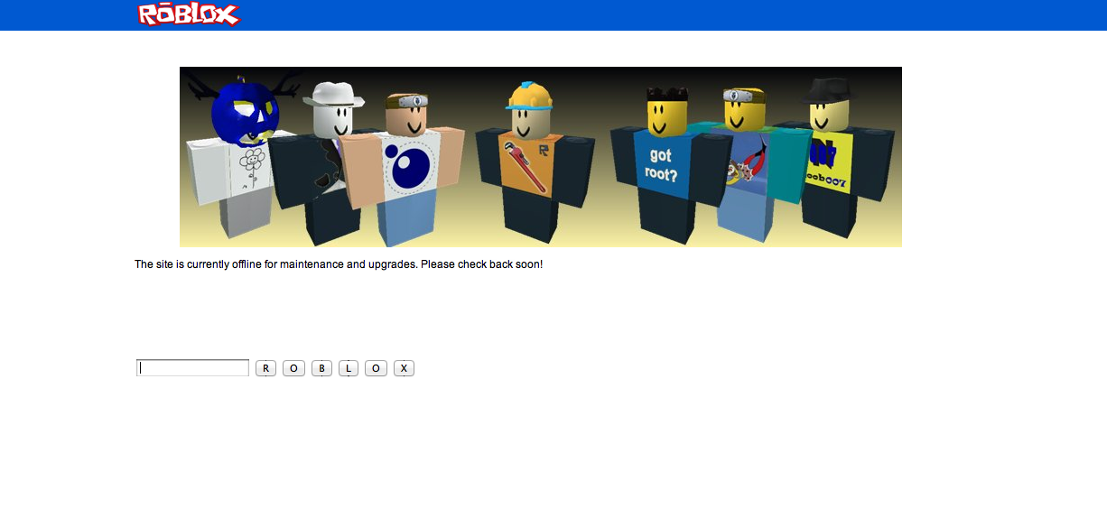 Maintenance, Roblox Wiki