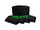 8-Bit Green Banded Top Hat