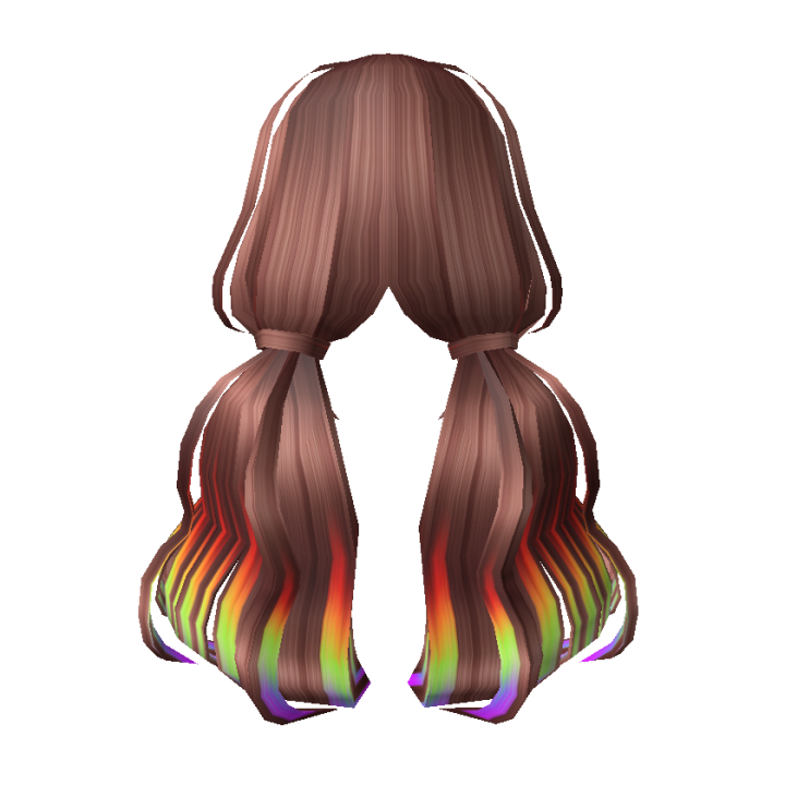 Dream Girl Low Pigtails Brown To Rainbow Roblox Wiki Fandom - roblox hair girl brown