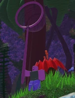 Player holding the Really Big Net.