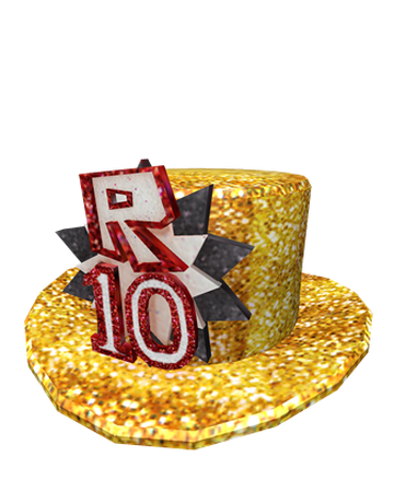 Catalog Roblox 10th Anniversary Top Hat Roblox Wikia Fandom - hat png roblox