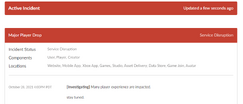 ROBLOX Status on X: ⚠WARNING⚠ The #Roblox status page indicates