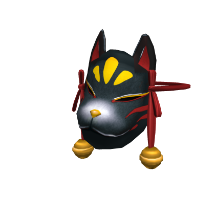 Catalog Genkuro Black Kitsune Mask Roblox Wikia Fandom - cat mask roblox id