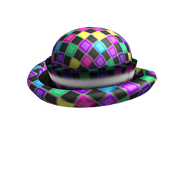 Neon Checkered Bowler