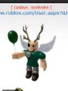 Stickmasterluke wearing the C: face as seen on an video of an player visiting the Roblox page during the 2012 April Fools Hack.