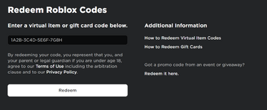 Roblox: How to Redeem a Gift Card