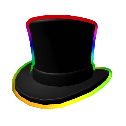 Catalog Cartoony Rainbow Top Hat Roblox Wikia Fandom - how to make a roblox hat ugc catalog