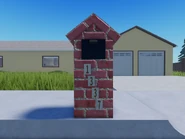 A mailbox, featuring the address number.