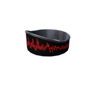 Red Sound Wave Mask