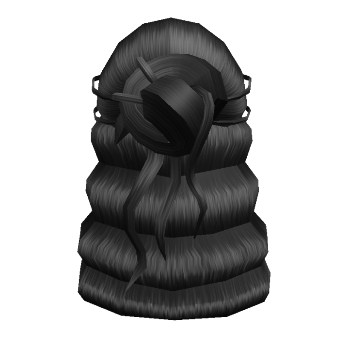 Black Wavy Hair And Bun Roblox Wiki Fandom - black messy bun roblox