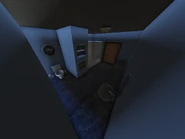 The bathroom.