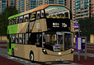紫荊巴士派出Wrightbus Streetdeck (ZX8253) 行走72R線