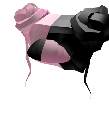 Split Black Pink Buns Roblox Wiki Fandom - pink bun hair roblox