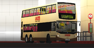 一輛行走此路線裝有Enviro500車身的九巴B9TL於松坪站上客，注意電牌顯示的路線編號為59M而非53M。有關改動屬香港化西門市獨有。