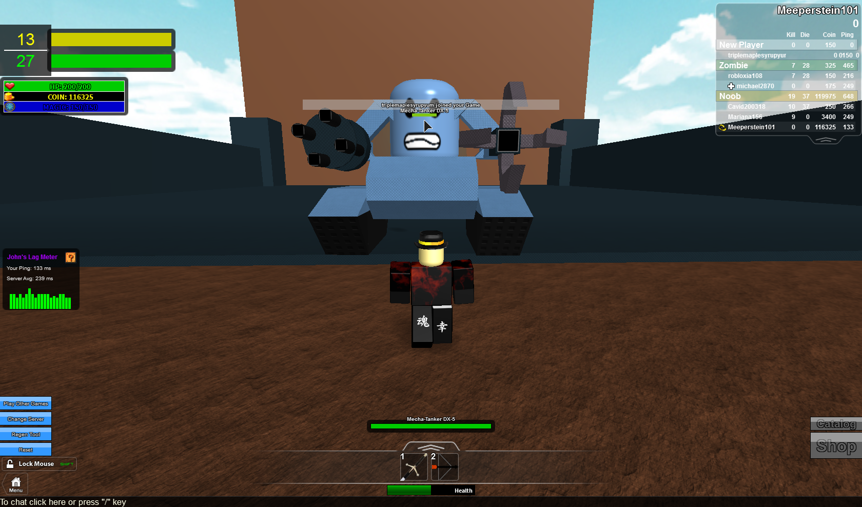 He do be flyin (Noobs Vs Zombies Realish) (Game not updated anymore) : r/ roblox