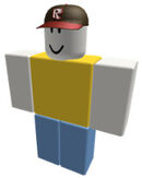 A 2012 user wearing the Red Roblox Cap