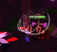 Player attacking the Werewolf.