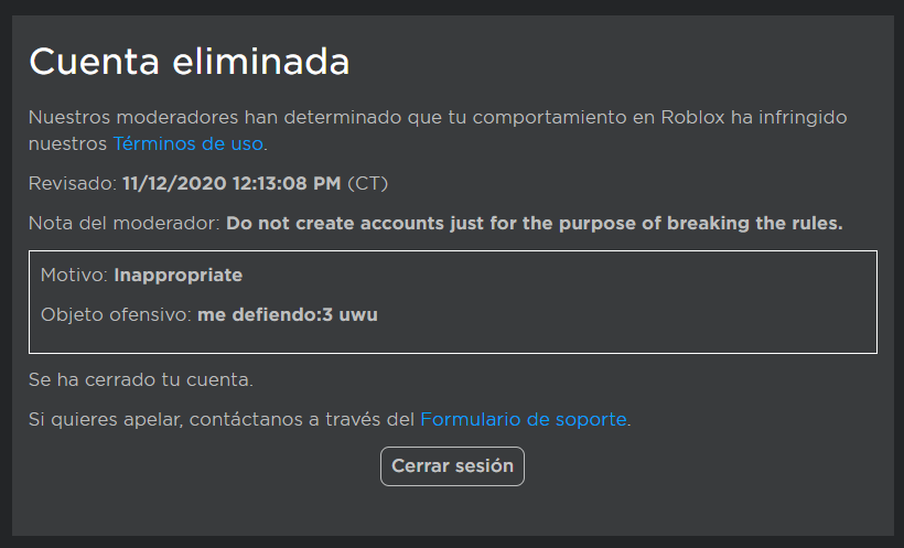 Ban Wiki Roblox Fandom - baneado por dar robux