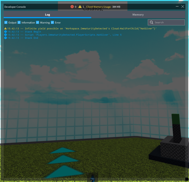 Developer Console, Roblox Wiki