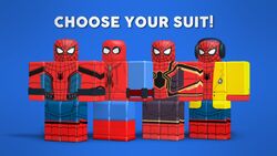 Spider-Man: Homecoming đã có mặt trên Roblox với trang phục độc đáo và hấp dẫn. Ngay khi đeo trang phục này, bạn sẽ trở thành người hùng chính trong thế giới ảo của Roblox. Hãy chuẩn bị cho cuộc phiêu lưu đầy thử thách và khó quên!