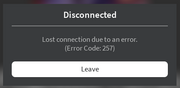 257 error