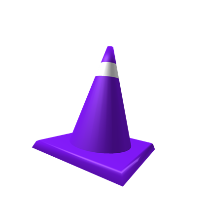 Purple Traffic Cone Roblox Wiki Fandom - roblox white cone hat