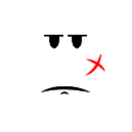 Red Serious Scar Face