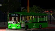 95A綫用車ADL Enviro200 Dart（1089/SF943）正駛入渡船角碼頭總站；此綫於颱風吹襲期間會提供有限度服務，並改以單層巴士行駛