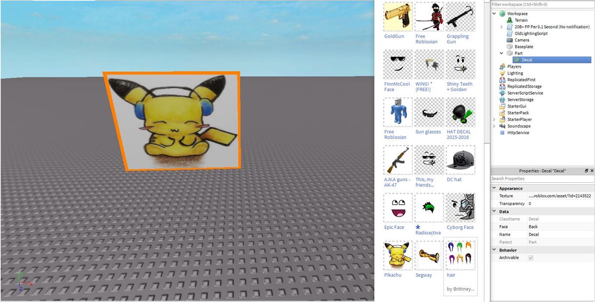 Pikachu Epic Face - Roblox