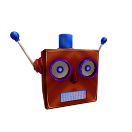 Red Retro Robot Head